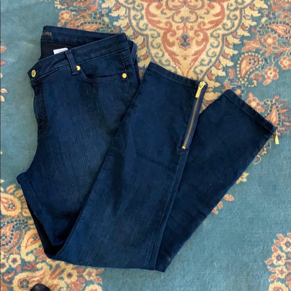 Michael Kors ankle zipper skinny jeans